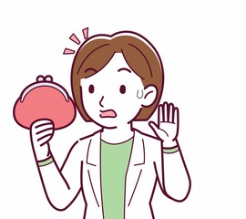 Young woman in a lab coat