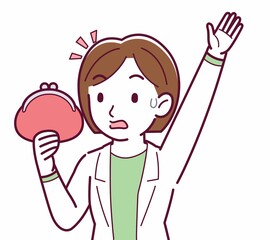 Young woman in a lab coat