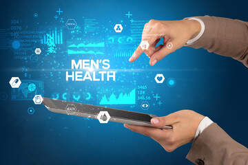 Obraz premium Close-up of a touchscreen with medical inscription concept