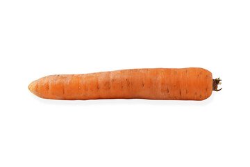 An organic carrot isolated on white background