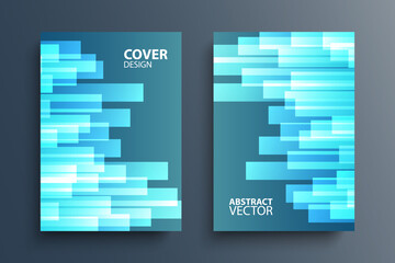 Cover templates with dynamic lines. Futuristic abstract backgrounds for your creative graphic design. Vector illustration.