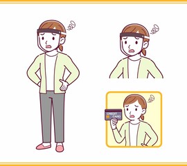 カーディガンを着た若い女性