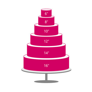 Round cake serving sizes icon. Clipart image isolated on white background