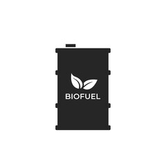 biofuel barrel icon. eco friendly industry, alternative energy and environment symbol