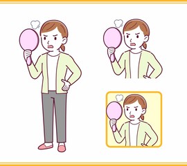 カーディガンを着た若い女性