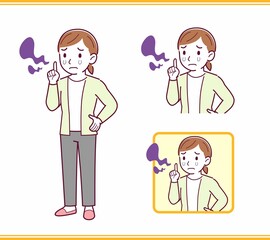 カーディガンを着た若い女性