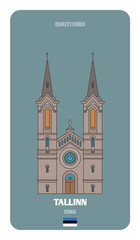 Obraz premium Charles's Church in Tallinn, Estonia