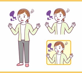 カーディガンを着た若い女性