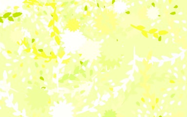 Light Green, Yellow vector natural backdrop with flowers, roses.