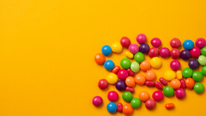 background, blue, board, bright, candies, candy, childhood, chocolate, closeup, coated, colorful, concept, confectionery, copy, delicious, dessert, easter, eat, food, fun, holiday, isolated, juicy, ma