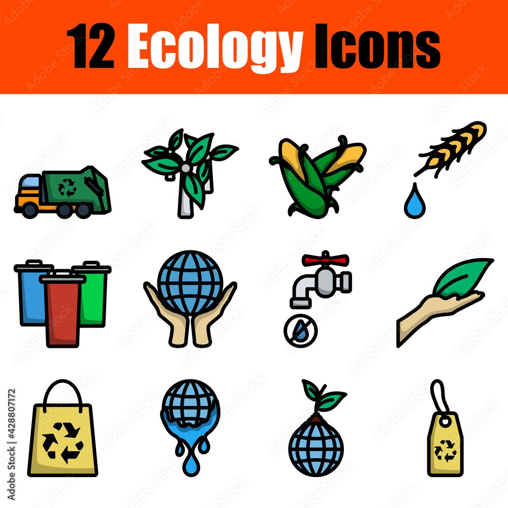 Canvas Prints ecology icon set