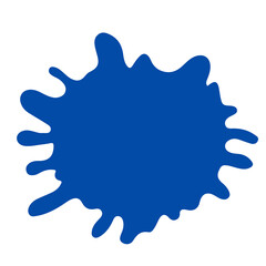 Blue Artistic grungy paint spot drop splatter stains on White Background Game Illustration Flat Icon