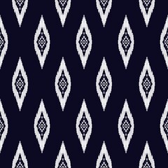 Fototapeta na wymiar black and white background Ikat patterns fabric boho motif aztec textile fabric carpet geometric mandalas native ethnic African American 