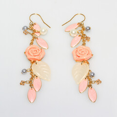 Pastel colored gemstone women's earrings