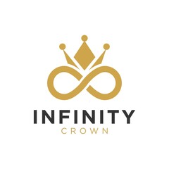 luxury infinity crown logo design inspiration