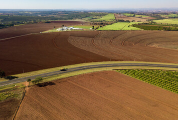 solo rural para plantação vista aerea