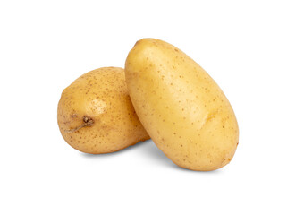 Fresh potatoes isolated on white background