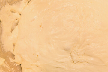 Kneading fresh yeast dough texture background for cooking culinary products