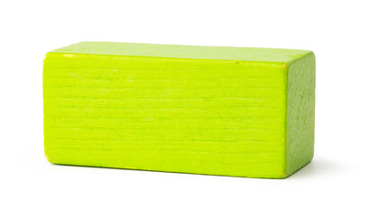 Piece of wooden toy constructor isolated on white