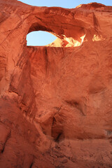 Sun's Eye in Monument Valley Tribal Park, Navajo Nation in Utah and Arizona, USA