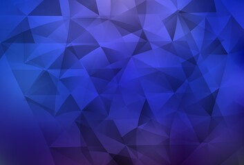 Obraz premium Light BLUE vector background with polygonal style.