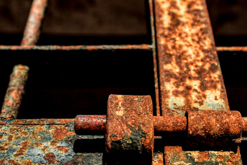 Rusty forged door of San Felipe castle