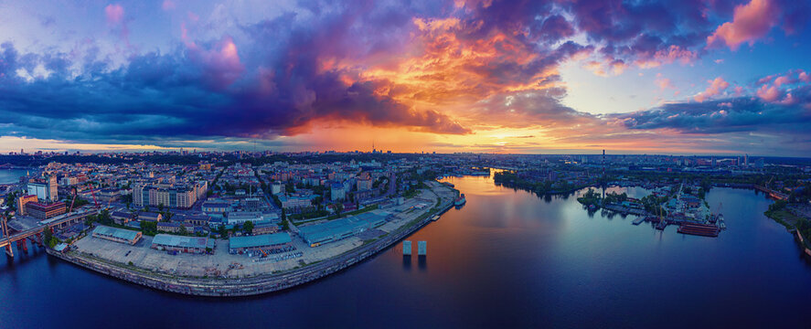 Sunset over Dnipro