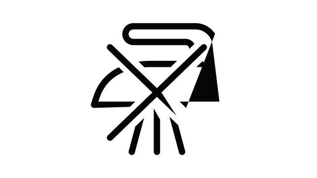 Do not steam icon animation outline best object on white background