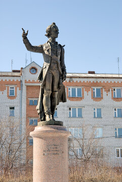 Monument to AV Suvorov in Yalutorovsk. Russia