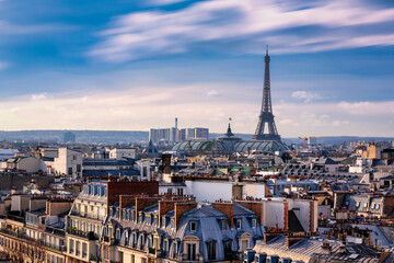 Fototapeta na wymiar Paris rooftops. Eiffel Tower, Paris, France