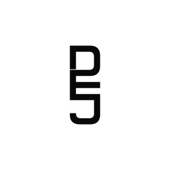 dej letter original monogram logo design