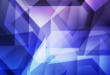 Light Purple vector triangle mosaic texture.