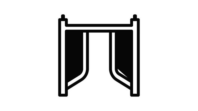 Scaffolding bracing icon animation outline best object on white background