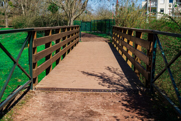 Fototapeta premium wooden bridge in the forest