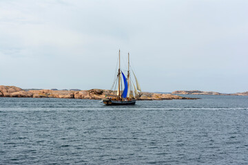 Old Multi Mast Sailboat in Sweden.