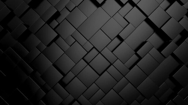 Background of Geometric Shapes. Abstract motion, loop, two color, 3d rendering, 4k resolution
