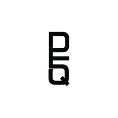 deq letter original monogram logo design