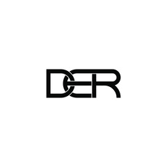 der letter original monogram logo design