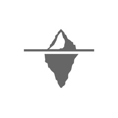 iceberg icon. vector simple illustration