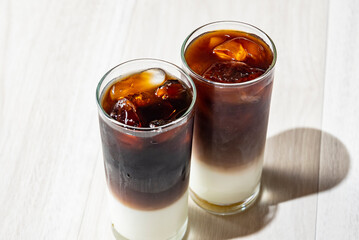 アイスコーヒー　カフェラテ　カフェオレ