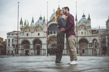 Young couple in Venice
