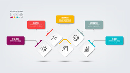 Business or marketing diagram infographic template.