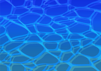 青い水面のイラスト
