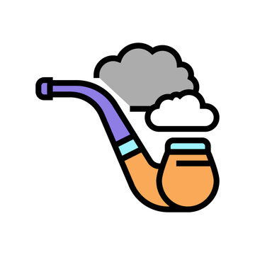 smoking pipe mens leisure color icon vector. smoking pipe mens leisure sign. isolated symbol illustration