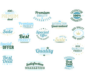 set of quality, price, premium, best quality label, and tag elements for design