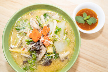 Thai food Sukiyaki noodles, Suki soup.
