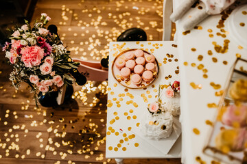 birthday decoration for girl Tara pink flowers balloons cake girly first 