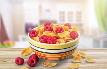 Healthy Homemade Oatmeal with Berries for Breakfast