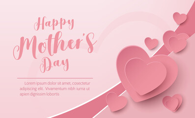 happy mother day banner design. mockup and templates to create greeting, cards, magazines, cover, poster and banners etc. vector illustration