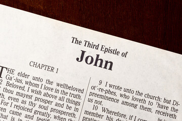 The Book of Third John Title Page Close-up